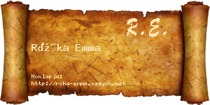 Róka Emma névjegykártya