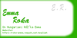 emma roka business card